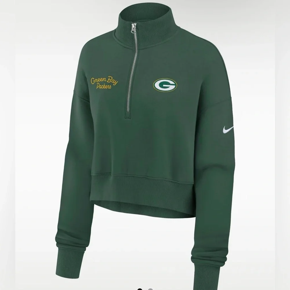 Nike Green Bay Packers Women's NFL Cropped 1/4-Zip
Sweatshirt size XXL NEW Tag - Picture 1 of 5